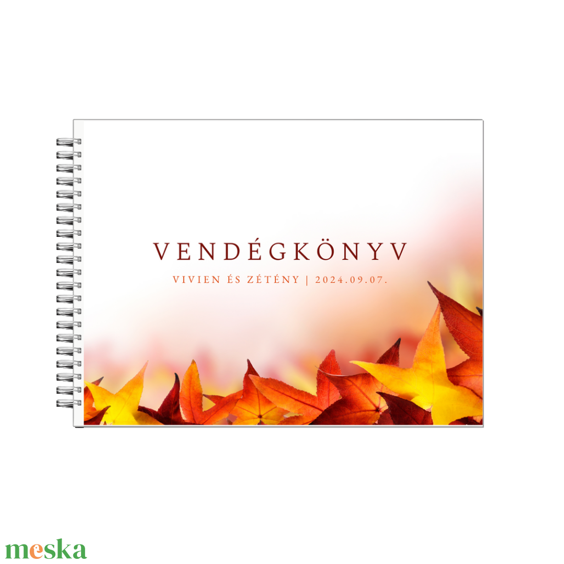 Esküvői vendégkönyv-őszi - esküvő - emlék & ajándék - vendégkönyv - Meska.hu