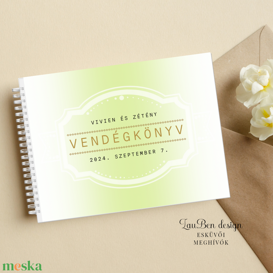 Esküvői vendégkönyv-forgalmis meghívóhoz - esküvő - emlék & ajándék - vendégkönyv - Meska.hu