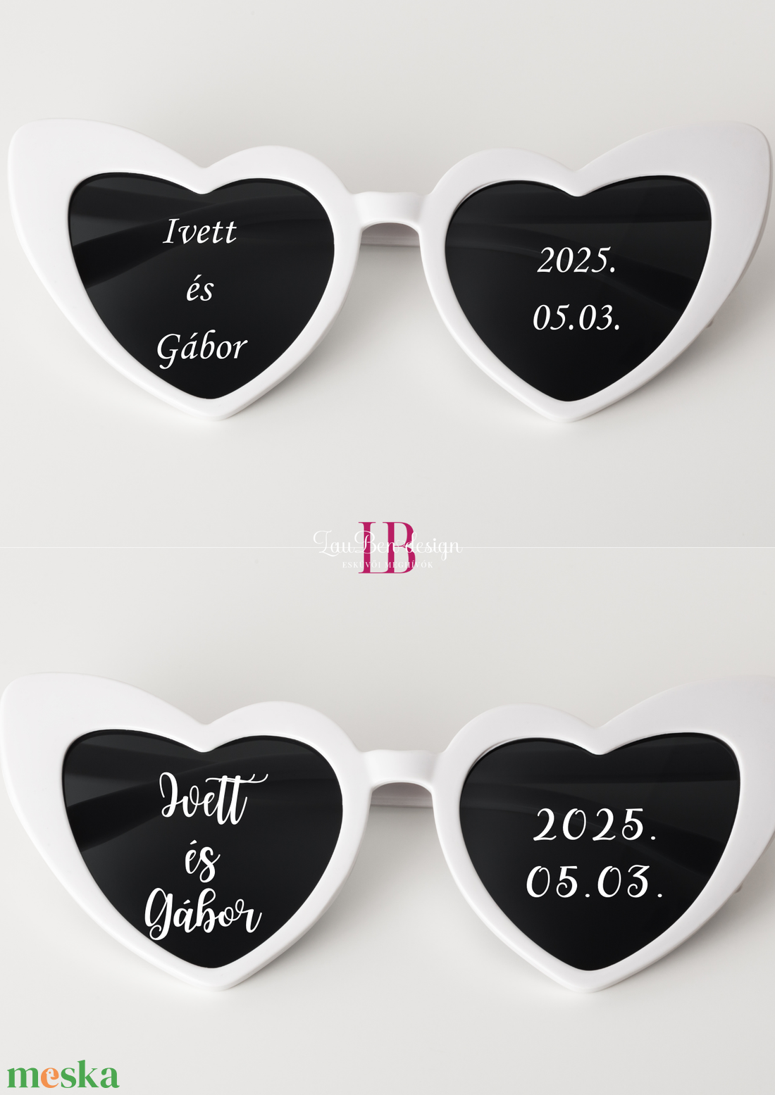 Matrica party szemüvegre - esküvő - dekoráció - tábla & jelzés - Meska.hu