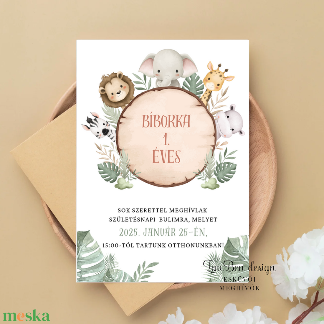Meghívó keresztelőre, babaváró bulira vagy szülinapra - otthon & életmód - papír, írószer - ajándékozás kellékei - meghívó - Meska.hu