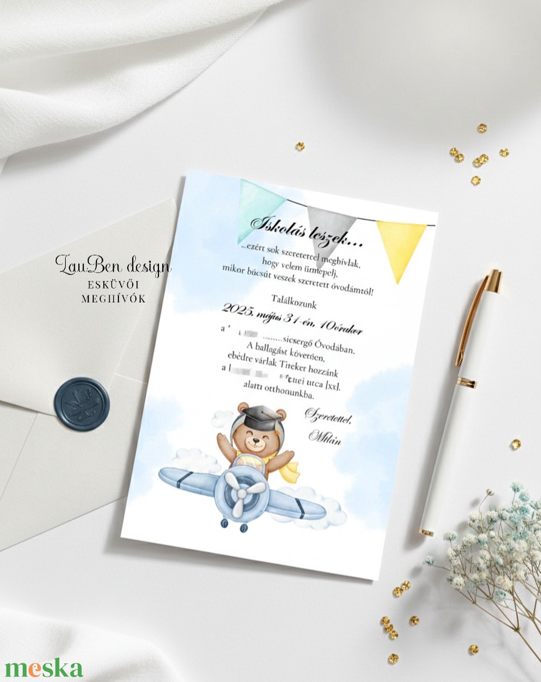 Ballagási meghívó, ovis, bölcsis személyre szabható - otthon & életmód - papír, írószer - ajándékozás kellékei - meghívó - Meska.hu