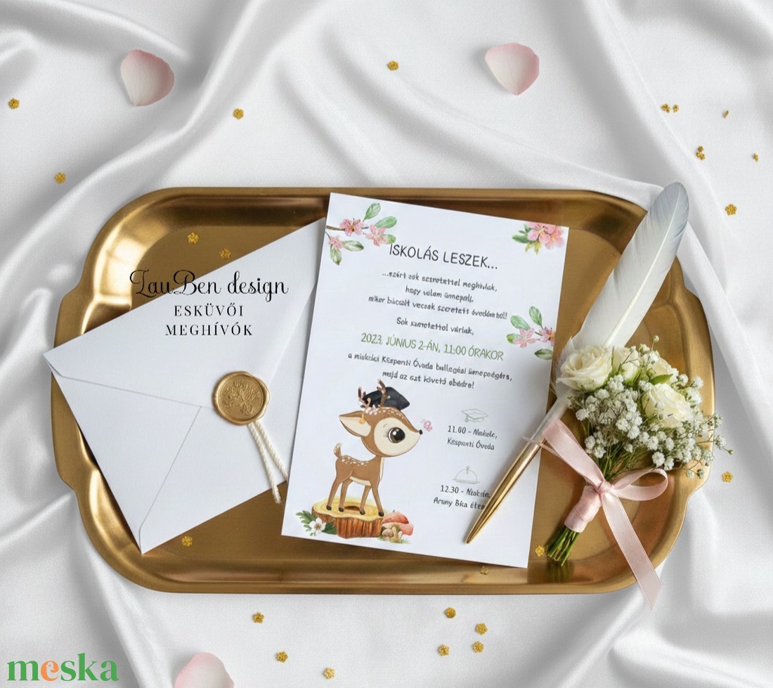 BALLAGÁSI MEGHÍVÓ OVIS, BÖLCSIS GYERMEKEKNEK - otthon & életmód - papír, írószer - ajándékozás kellékei - meghívó - Meska.hu