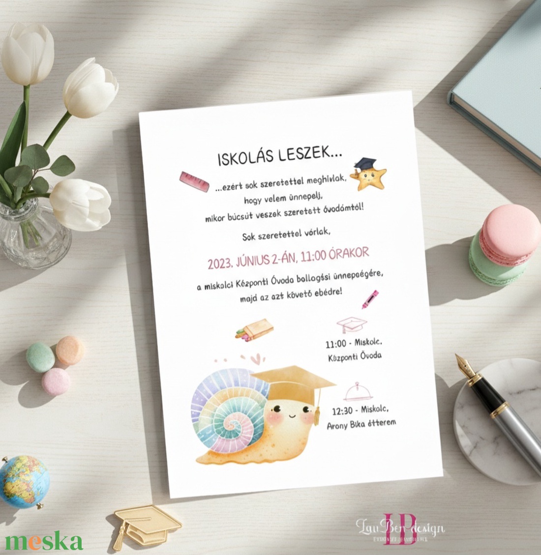 Ovis ballagási meghívó, csigabigás - otthon & életmód - papír, írószer - ajándékozás kellékei - meghívó - Meska.hu