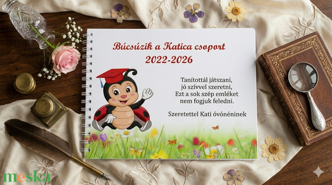 Katicás emlékkönyv, óvodai ballagási ajándék - játék & sport - ovis felszerelés - egyéb ovis kiegészítő - Meska.hu