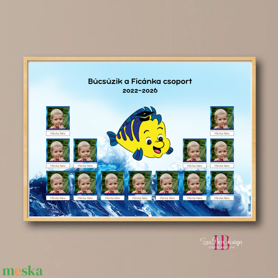 Óvodai vagy bölcsis ballagási tabló, Ficánka csoport - otthon & életmód - dekoráció - kép & falikép - poszter - Meska.hu