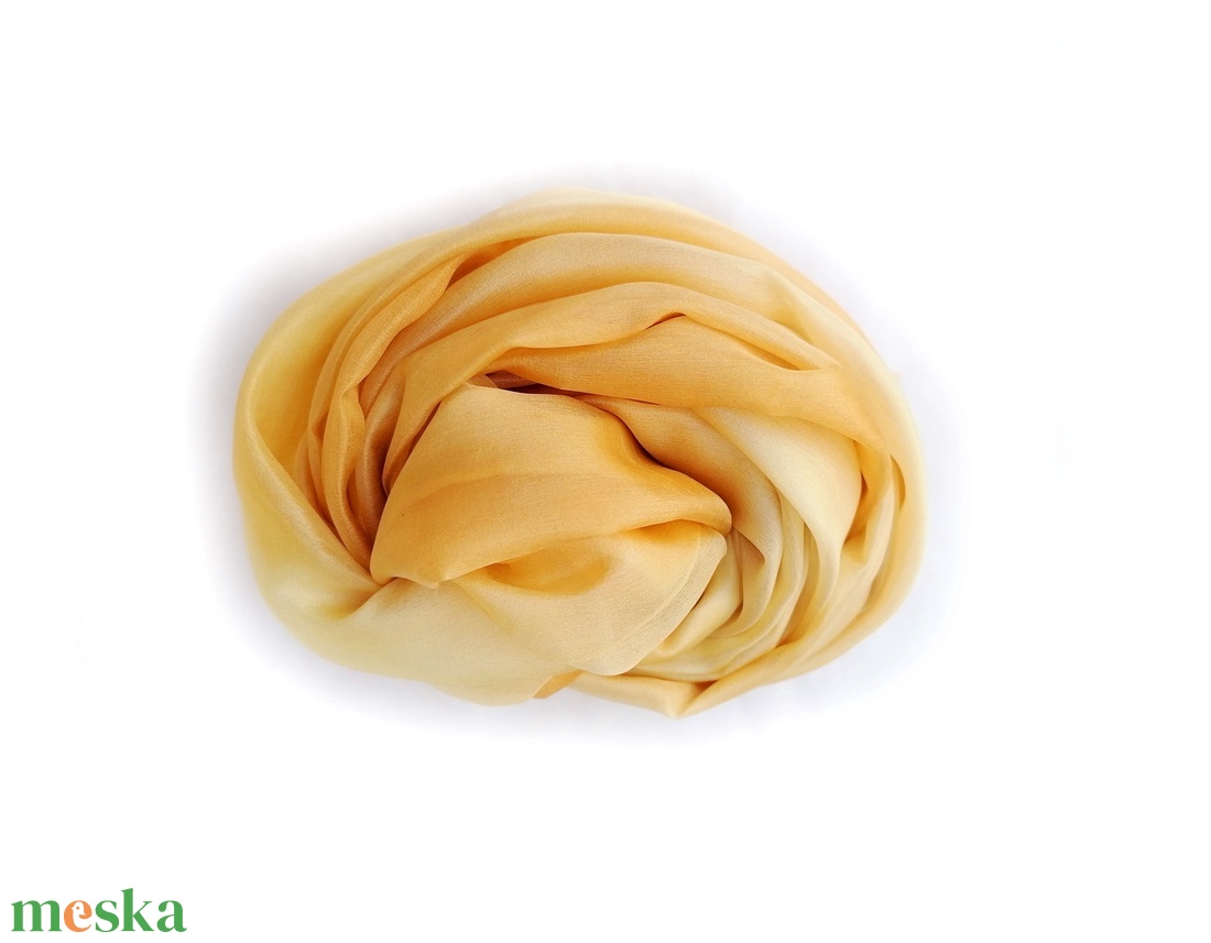 beige átmenet selyemsál - ruha & divat - sál, sapka, kendő - sál - Meska.hu