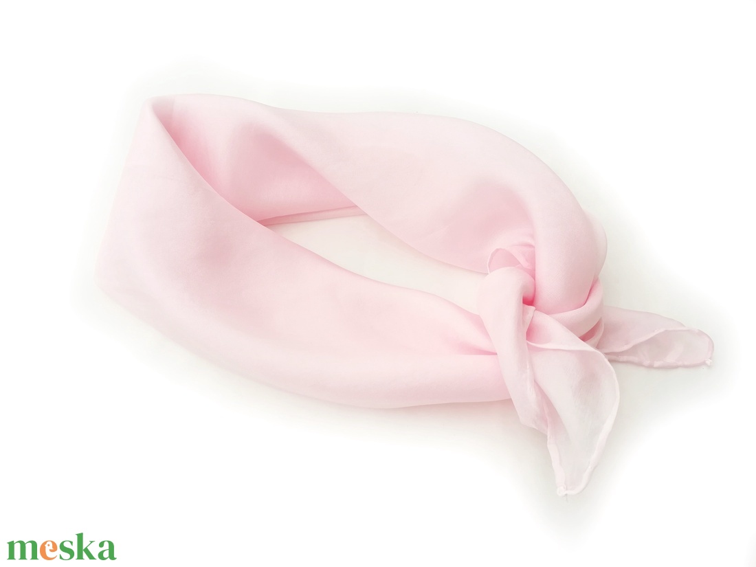 rózsa-szirom kis selyemkendő 55x55cm - ruha & divat - sál, sapka, kendő - kendő - Meska.hu