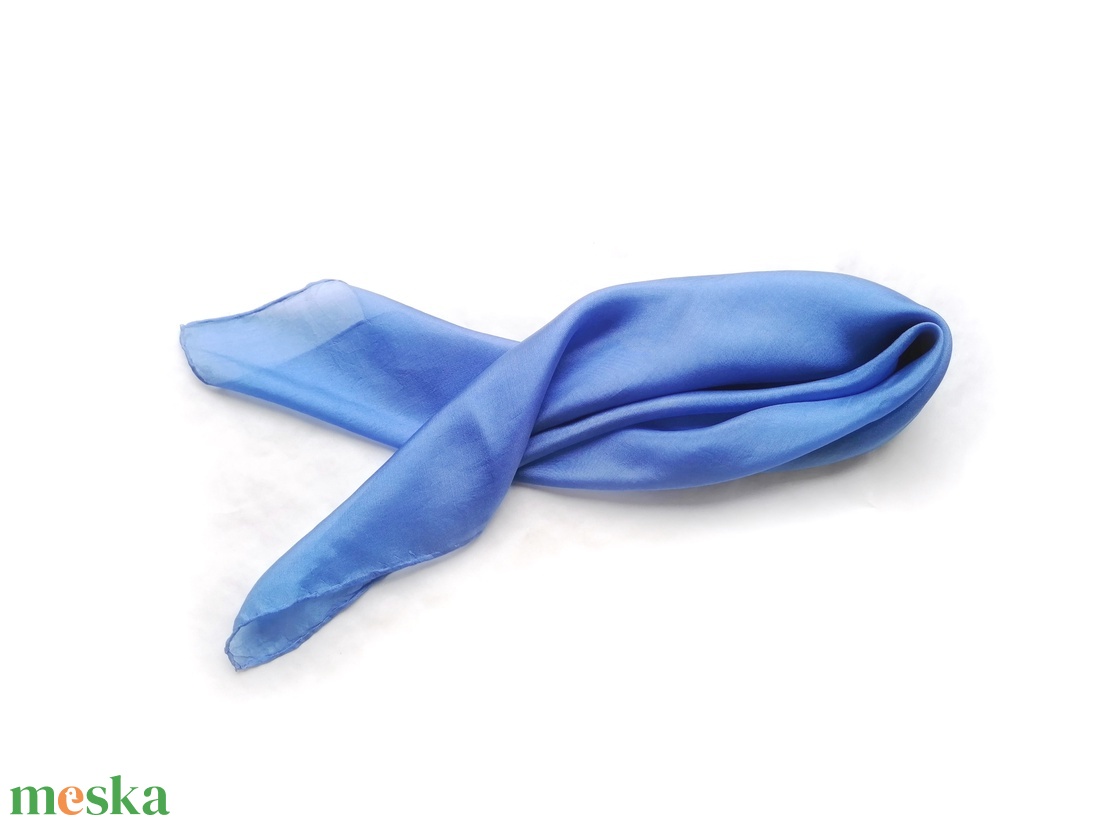 nefelejcs kis selyemkendő 55x55cm - ruha & divat - sál, sapka, kendő - kendő - Meska.hu