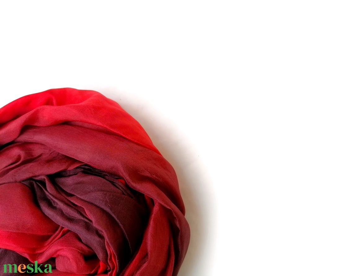 égetett vörös selyemsál stóla méretben - ruha & divat - sál, sapka, kendő - sál - Meska.hu égetett vörös selyemsál stóla méretben - ruha & divat - sál, sapka, kendő - sál - Meska.hu