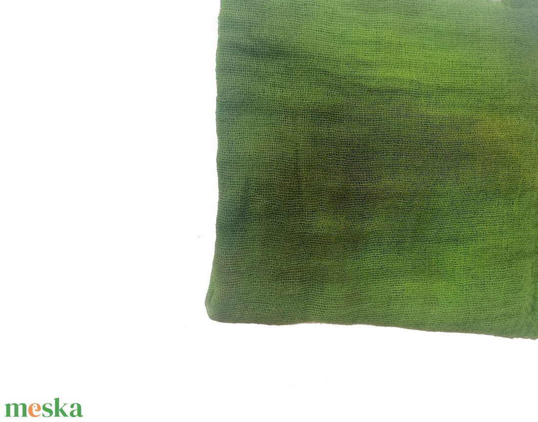 zöld fények nagy géz-sál  - ruha & divat - sál, sapka, kendő - sál - Meska.hu