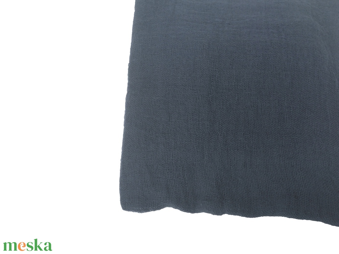 sötétszürke   nagy géz-sál férfiaknak is - ruha & divat - sál, sapka, kendő - sál - Meska.hu