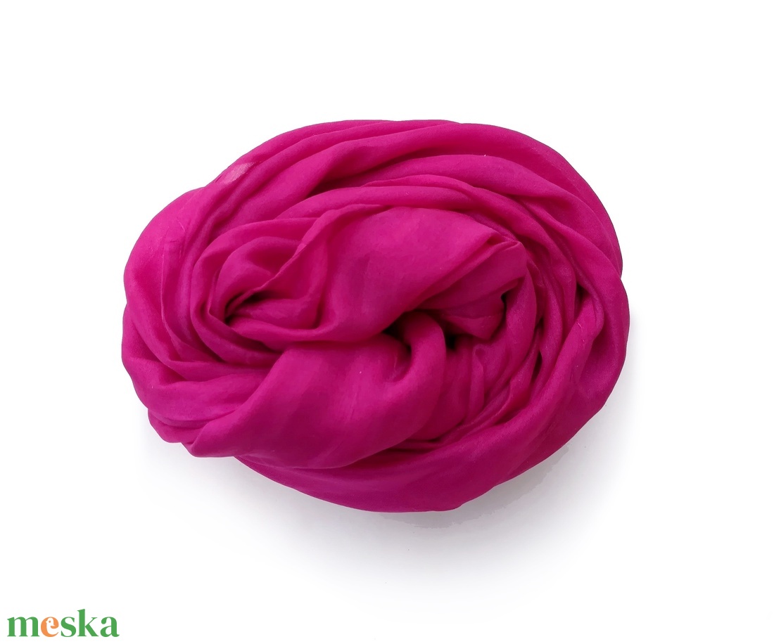 ciklámen selyemsál - ruha & divat - sál, sapka, kendő - sál - Meska.hu