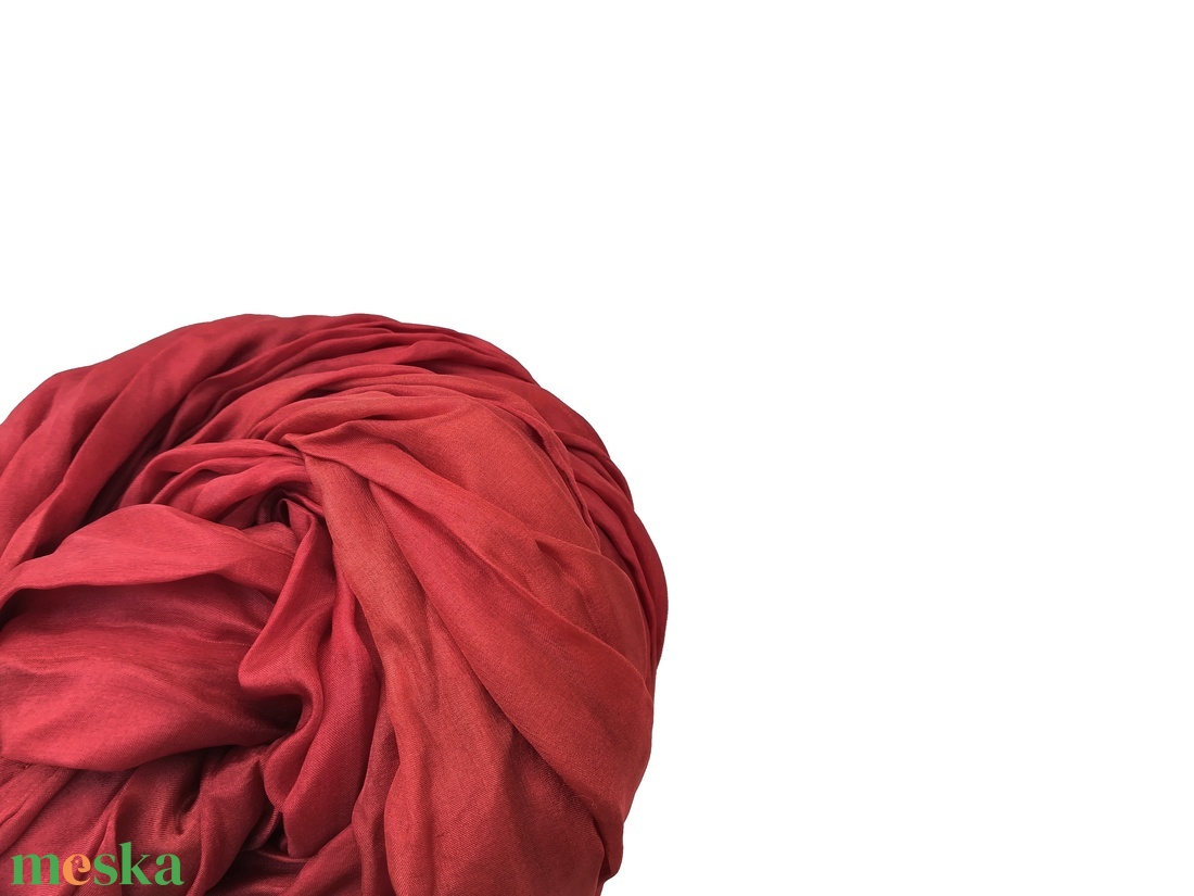 korall selyemsál STÓLA méretben - ruha & divat - sál, sapka, kendő - sál - Meska.hu