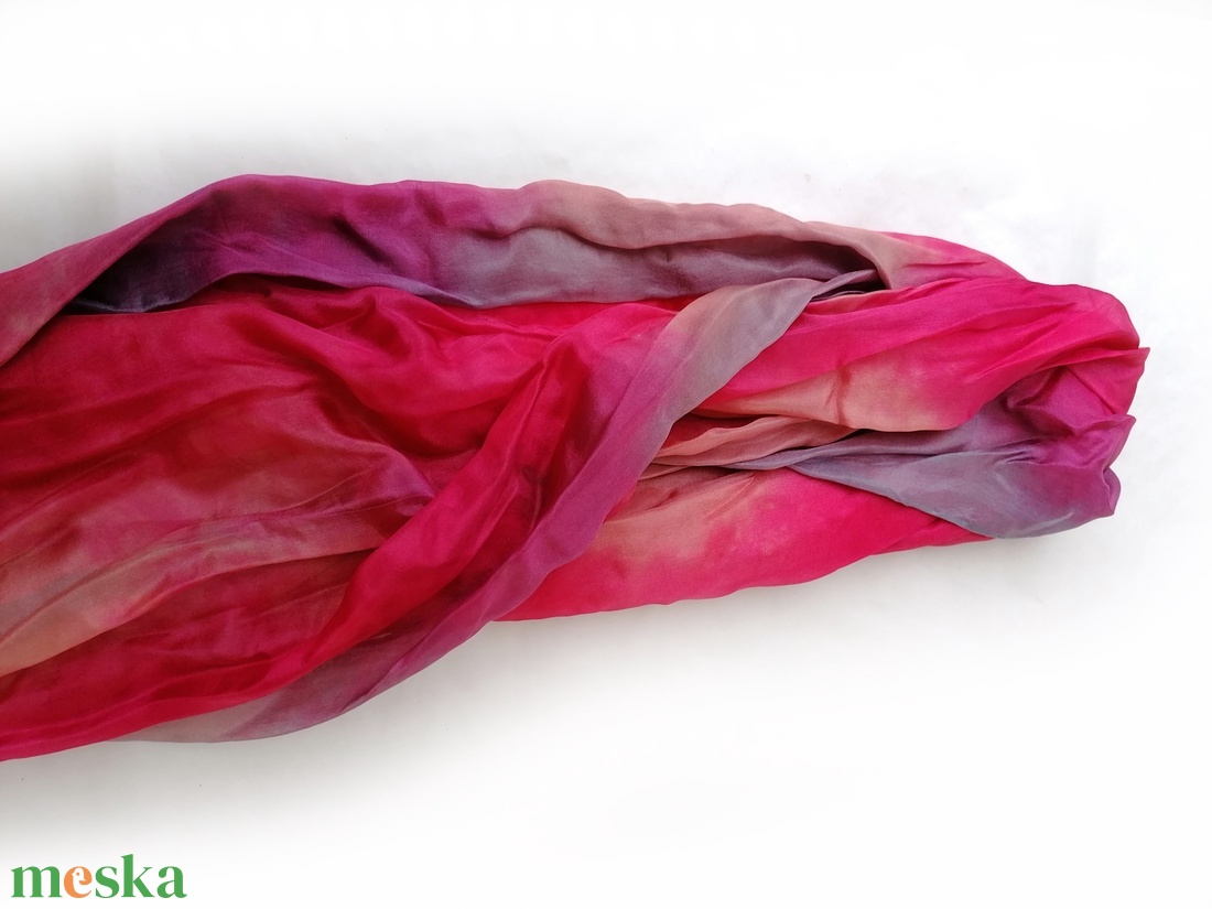 szeder és áfonya selyemsál STÓLA méretben - ruha & divat - sál, sapka, kendő - sál - Meska.hu
