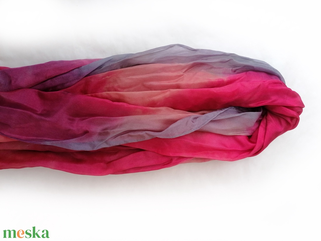 szeder és áfonya selyemsál STÓLA méretben - ruha & divat - sál, sapka, kendő - sál - Meska.hu