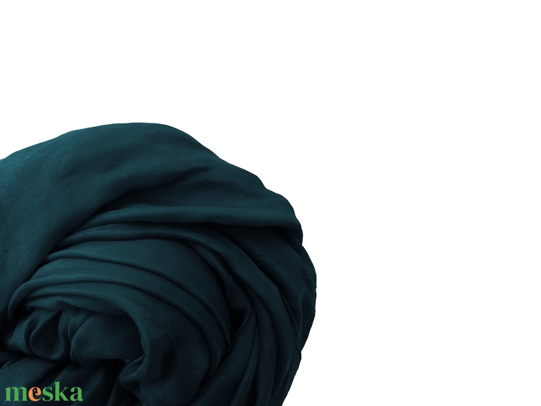 petrol selyemsál STÓLA méretben - ruha & divat - sál, sapka, kendő - sál - Meska.hu