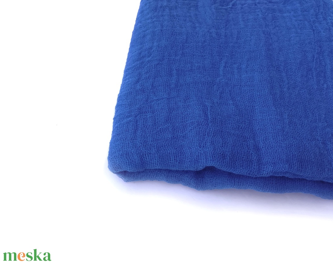 kék   nagy géz-sál  - ruha & divat - sál, sapka, kendő - sál - Meska.hu