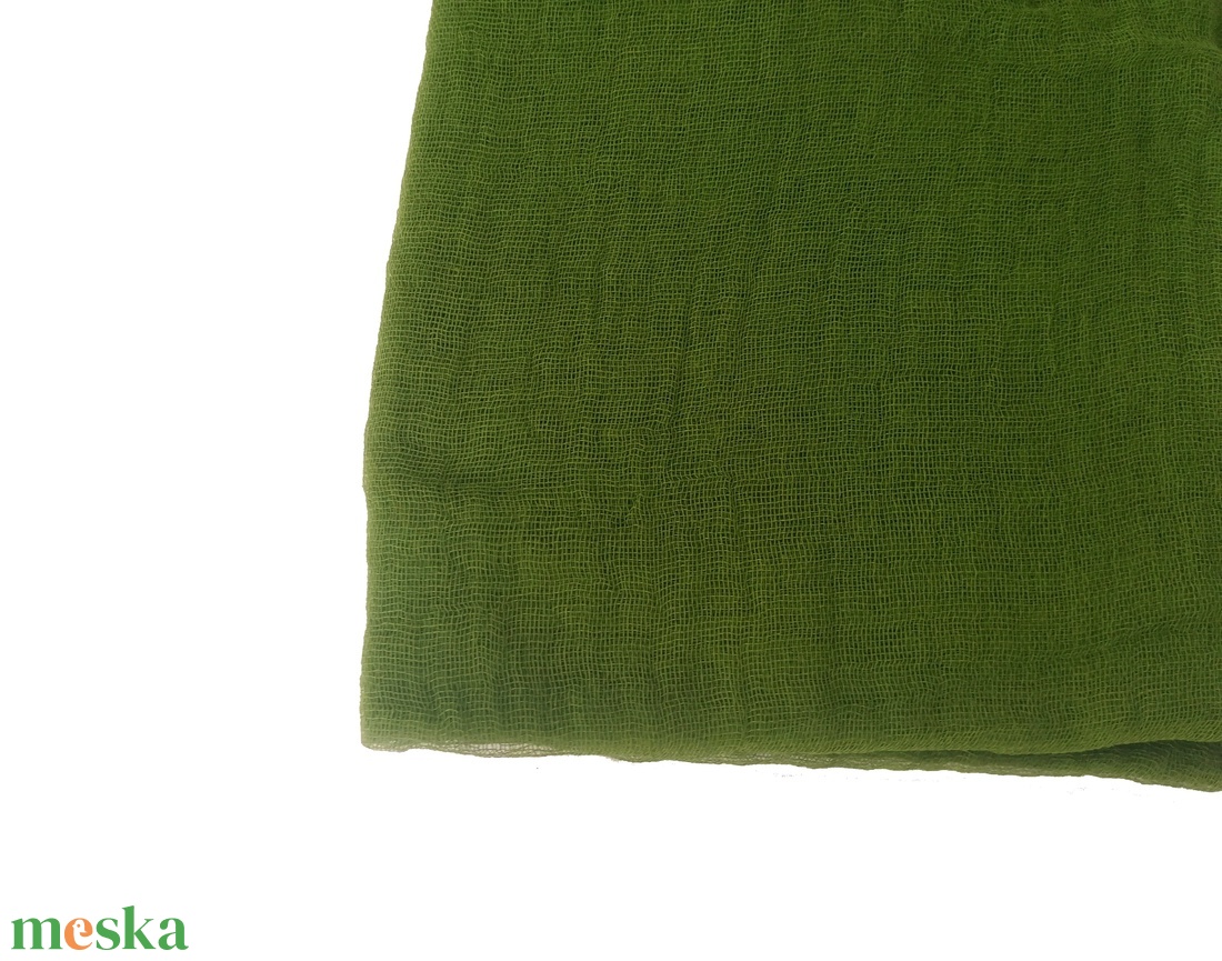 zöld és kék nagy géz-sál  - ruha & divat - sál, sapka, kendő - sál - Meska.hu