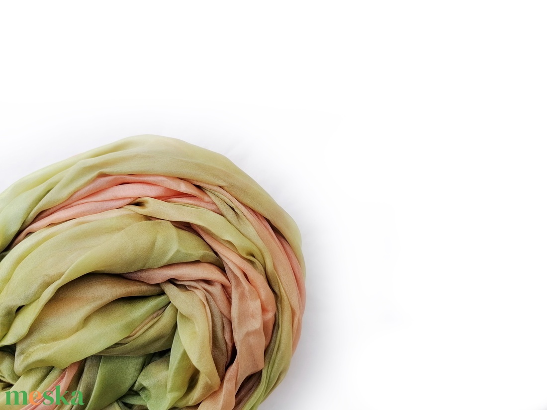 PASZTELL DUETT  selyemsál STÓLA méretben - ruha & divat - sál, sapka, kendő - sál - Meska.hu