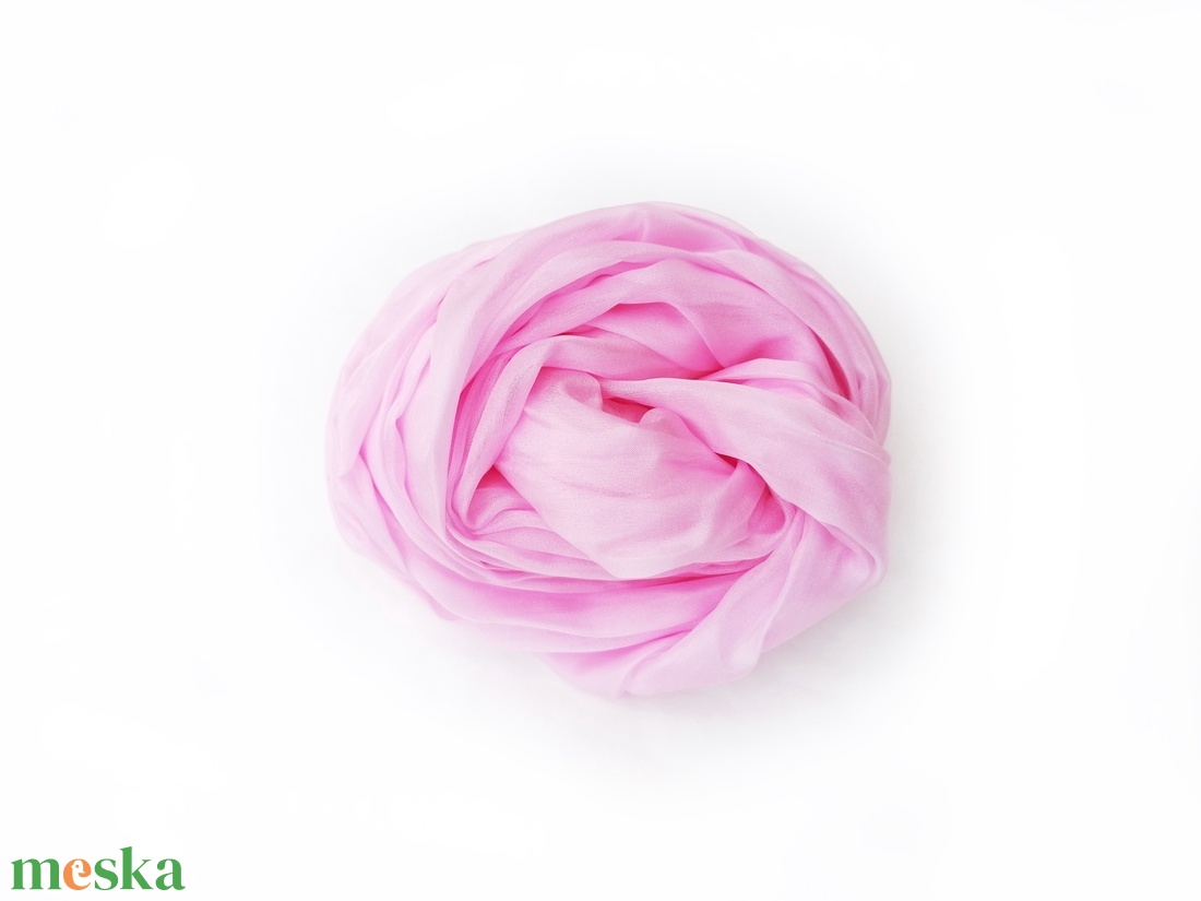 hideg rózsa  selyemsál  - ruha & divat - sál, sapka, kendő - sál - Meska.hu