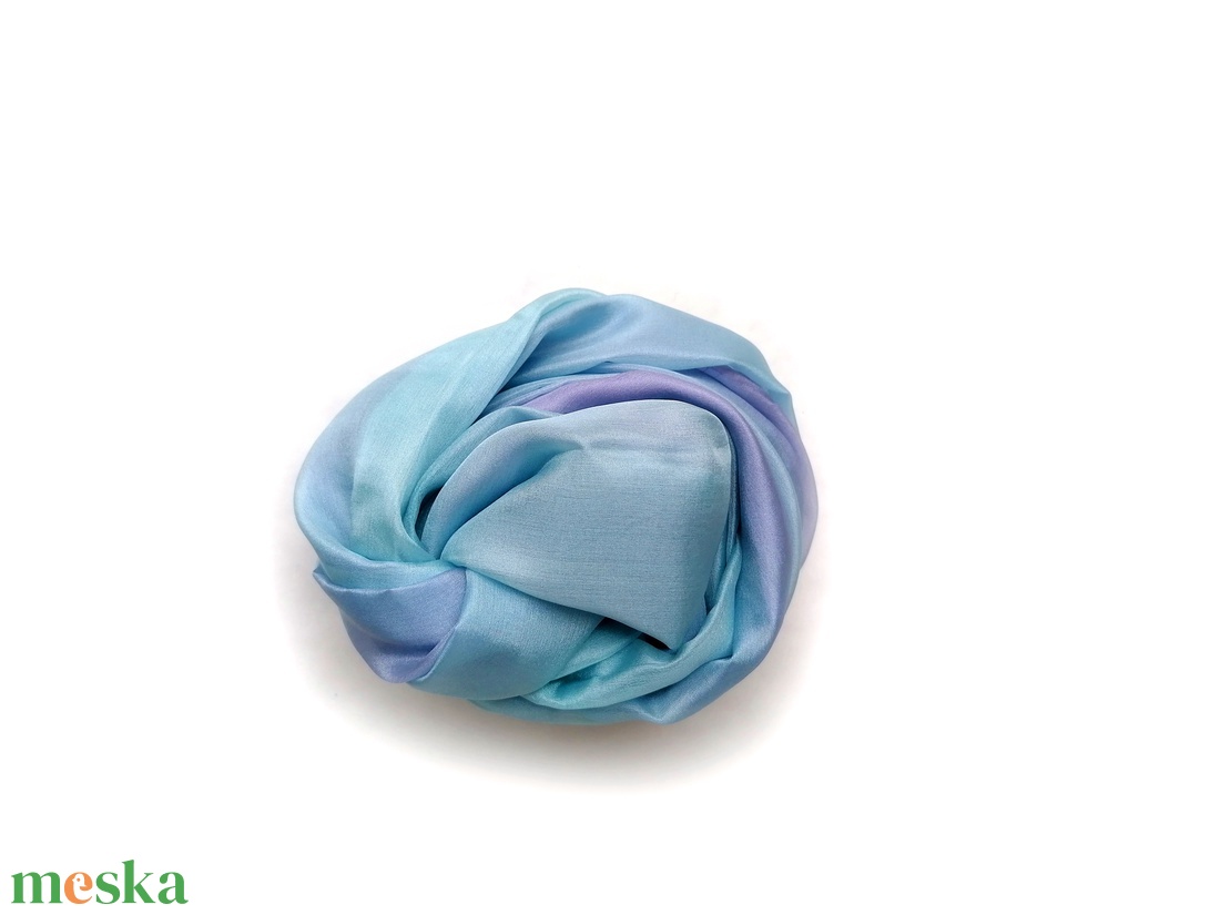 kékes-lilás  selyemsál  - ruha & divat - sál, sapka, kendő - sál - Meska.hu
