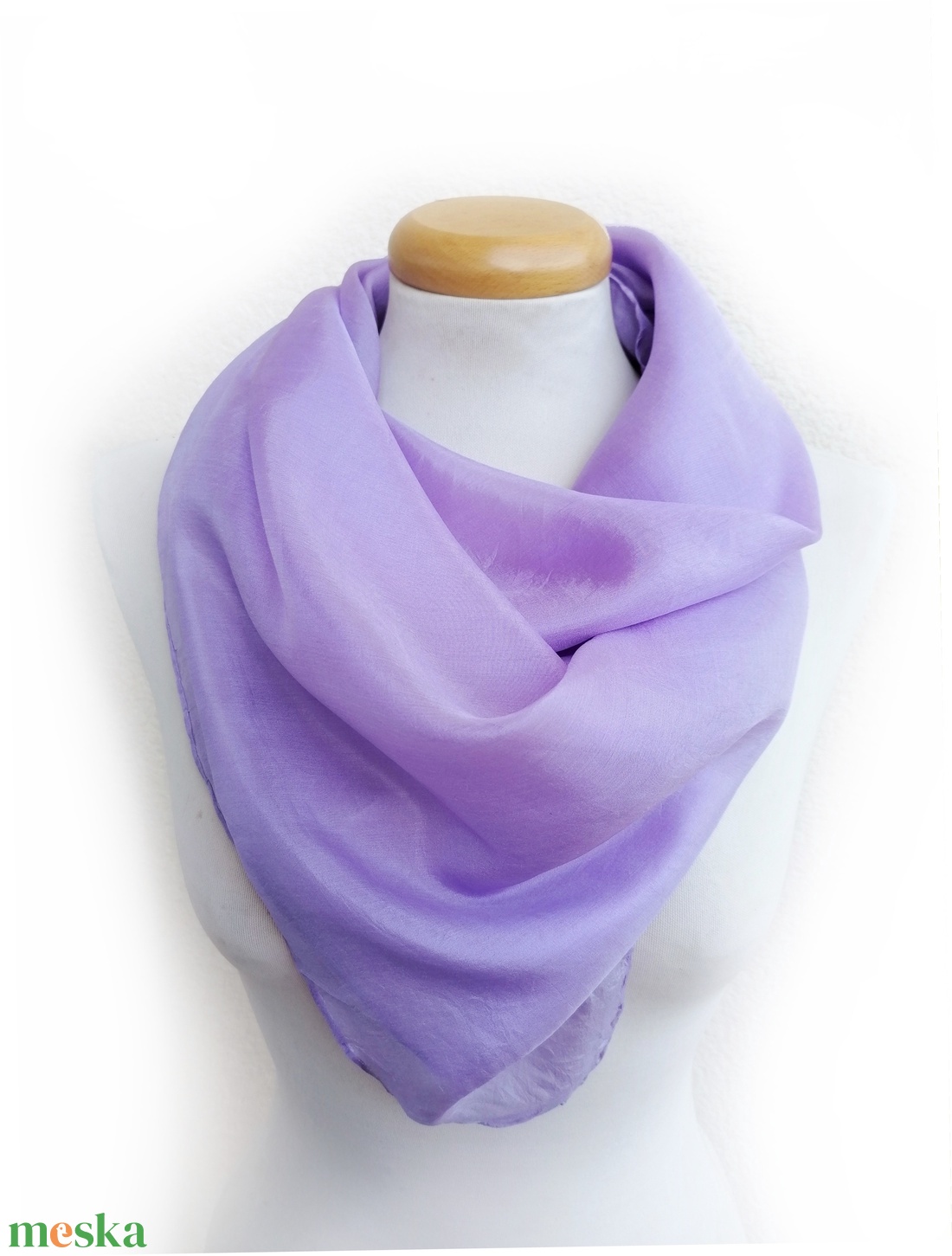 orgona lila  selyemkendő - ruha & divat - sál, sapka, kendő - sál - Meska.hu