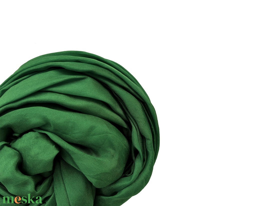 fűzöld selyemsál STÓLA méretben - ruha & divat - sál, sapka, kendő - sál - Meska.hu