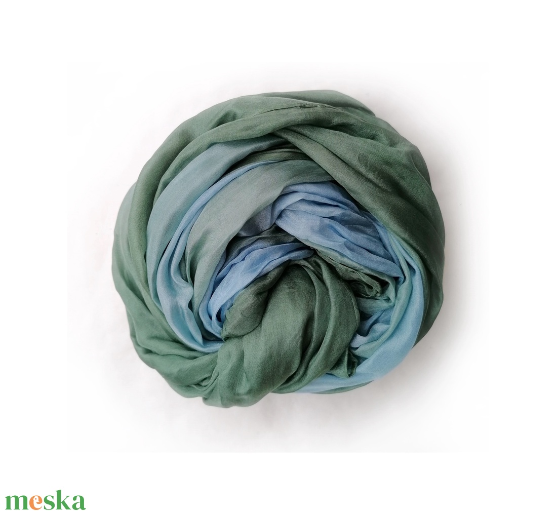 föld és ég selyemsál STÓLA méretben - ruha & divat - sál, sapka, kendő - sál - Meska.hu