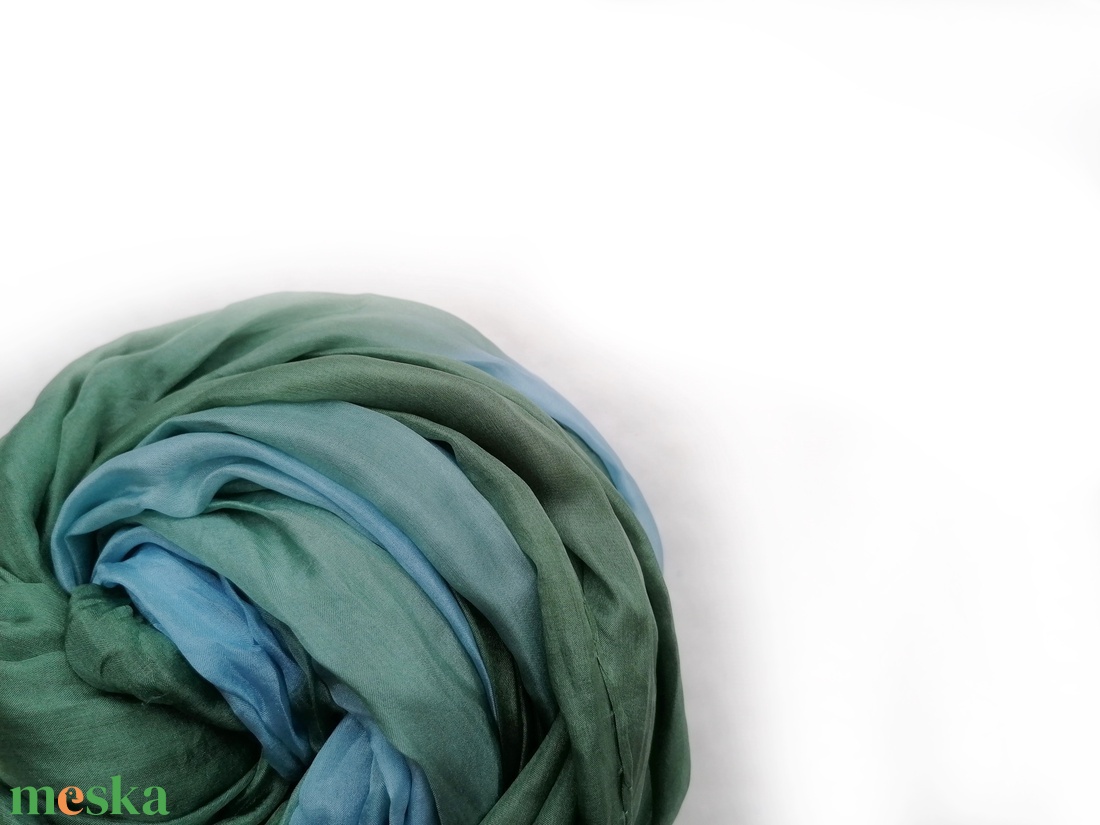 föld és ég selyemsál STÓLA méretben - ruha & divat - sál, sapka, kendő - sál - Meska.hu