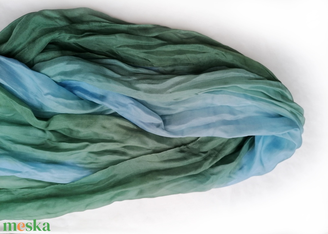 föld és ég selyemsál STÓLA méretben - ruha & divat - sál, sapka, kendő - sál - Meska.hu