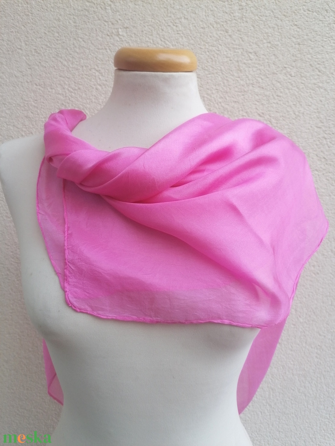 pink selyemkendő - ruha & divat - sál, sapka, kendő - sál - Meska.hu