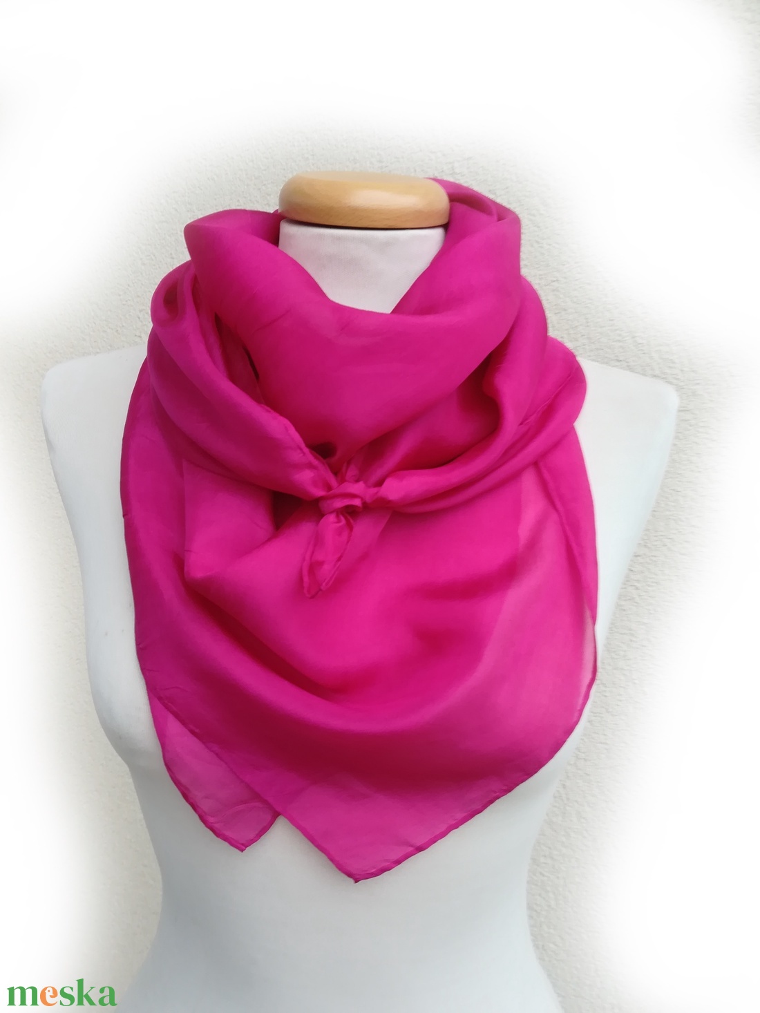 magenta selyemkendő - ruha & divat - sál, sapka, kendő - sál - Meska.hu