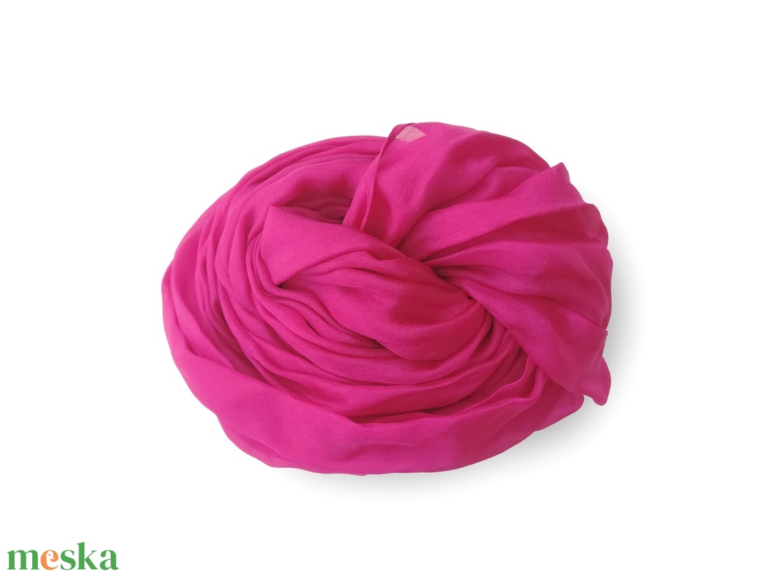 ciklámen selyemsál - ruha & divat - sál, sapka, kendő - sál - Meska.hu