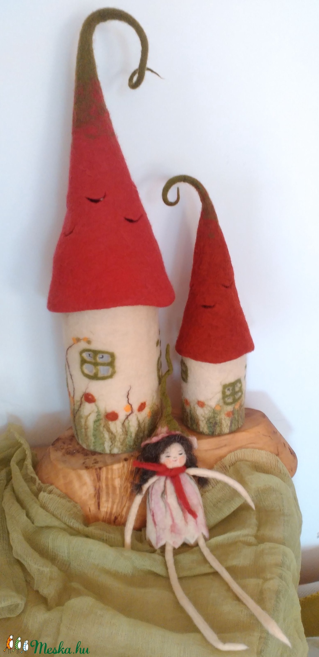 iciri-piciri nemezelt házikó-lámpa -  - Meska.hu