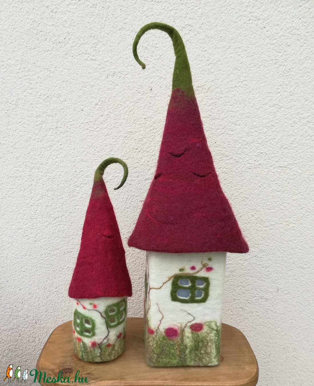 iciri-piciri házacska nemezelt házikó hangulatlámpa -  - Meska.hu