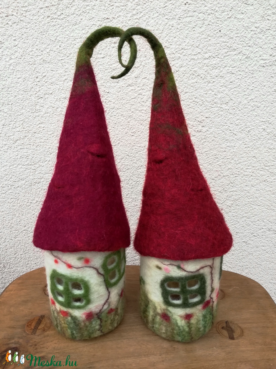 iciri-piciri házacska nemezelt házikó hangulatlámpa -  - Meska.hu