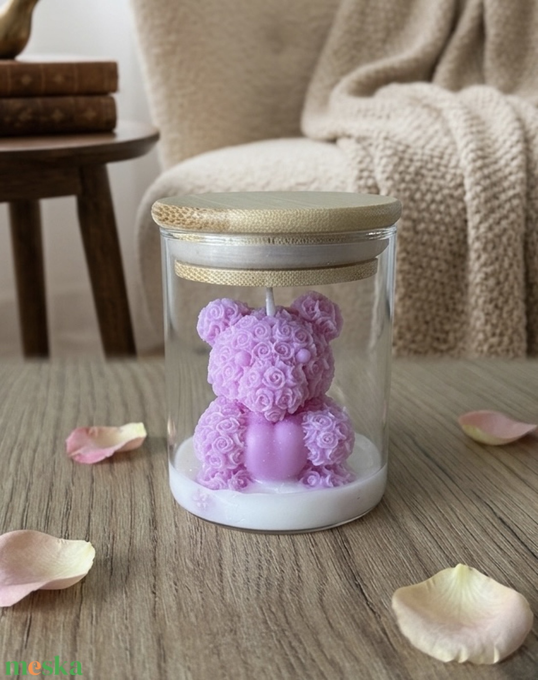 Kókusz-vanília illatú üveg gyertya  - otthon & életmód - gyertya, illat, aroma - gyertya - Meska.hu