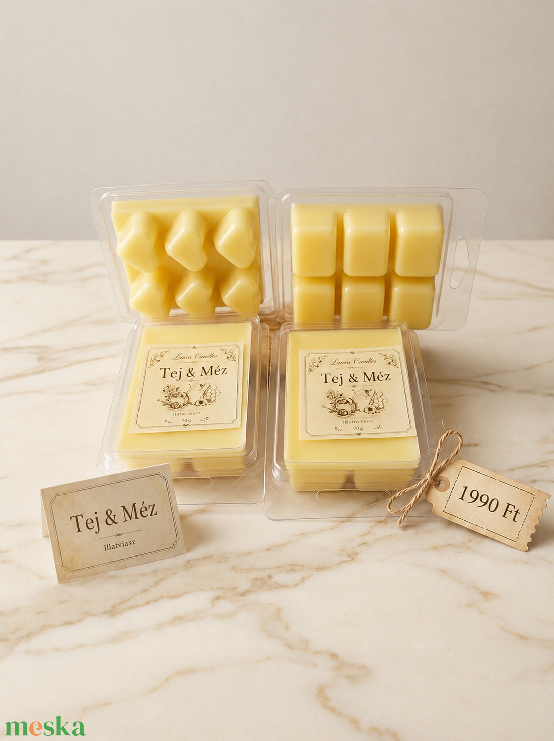 Tej és Méz illatviasz - otthon & életmód - gyertya, illat, aroma - illatviasz - Meska.hu
