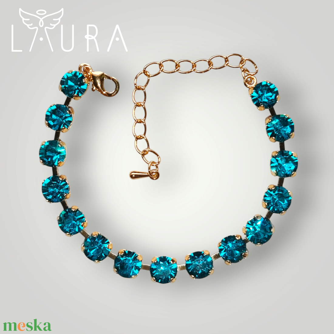 Zircon blue kristály karkötő - ékszer - karkötő - karperec - Meska.hu Zircon blue kristály karkötő - ékszer - karkötő - karperec - Meska.hu