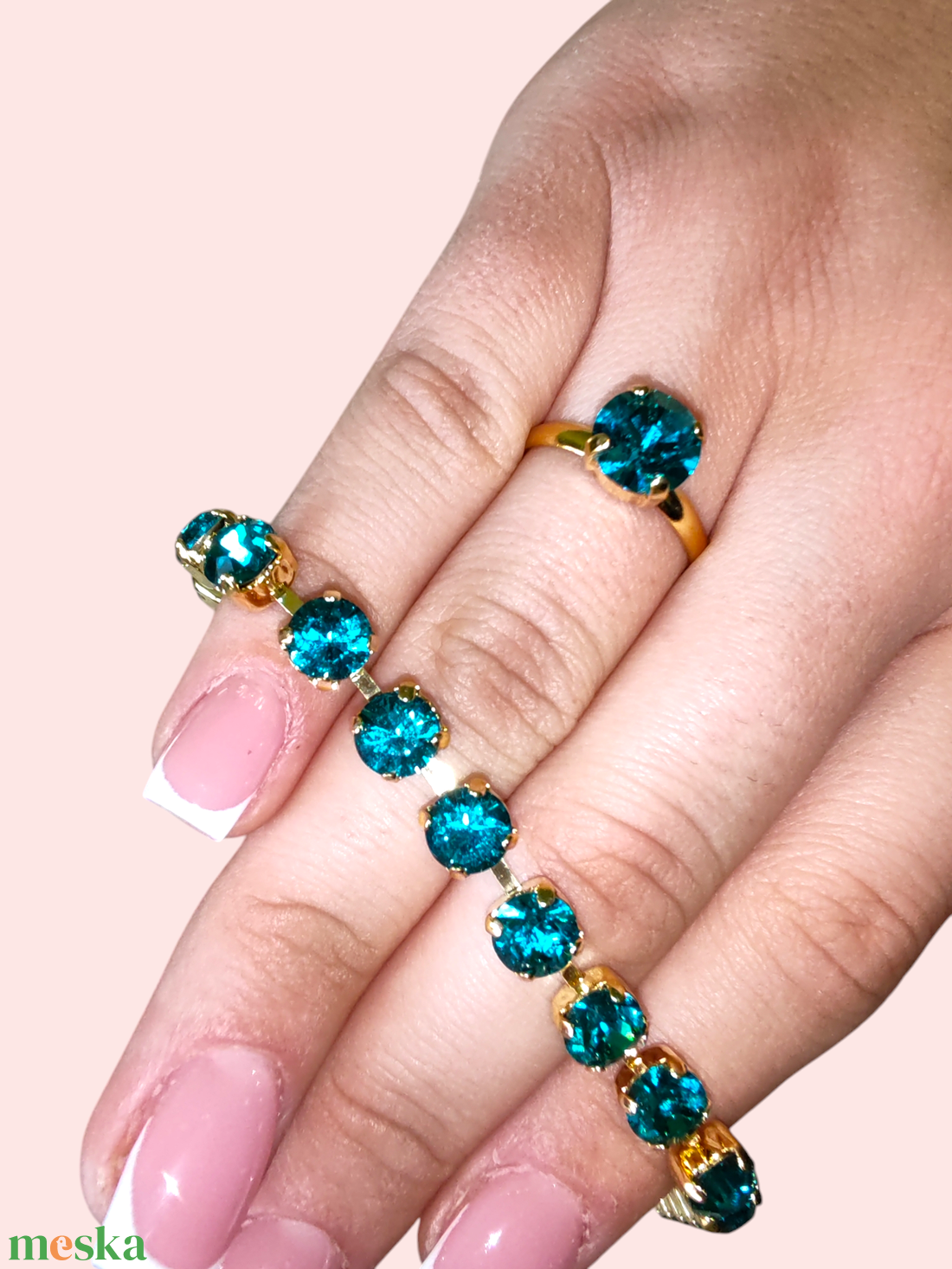 Zircon blue kristály karkötő - ékszer - karkötő - karperec - Meska.hu Zircon blue kristály karkötő - ékszer - karkötő - karperec - Meska.hu