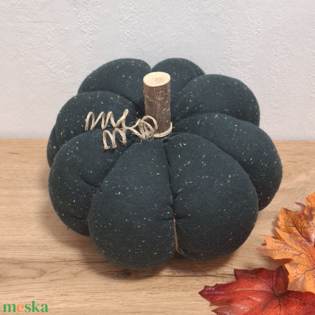 Őszi varrott tök dekoráció /16 cm/ - otthon & életmód - dekoráció - halloween - halloweeni tök - Meska.hu