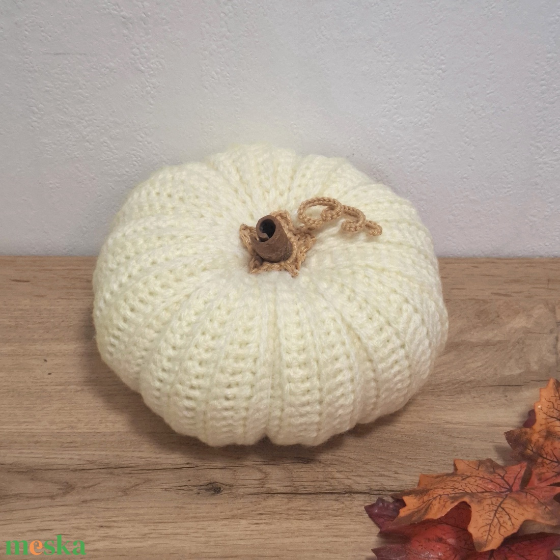 Őszi horgolt tök dekoráció /16 cm/ - otthon & életmód - dekoráció - halloween - halloweeni tök - Meska.hu