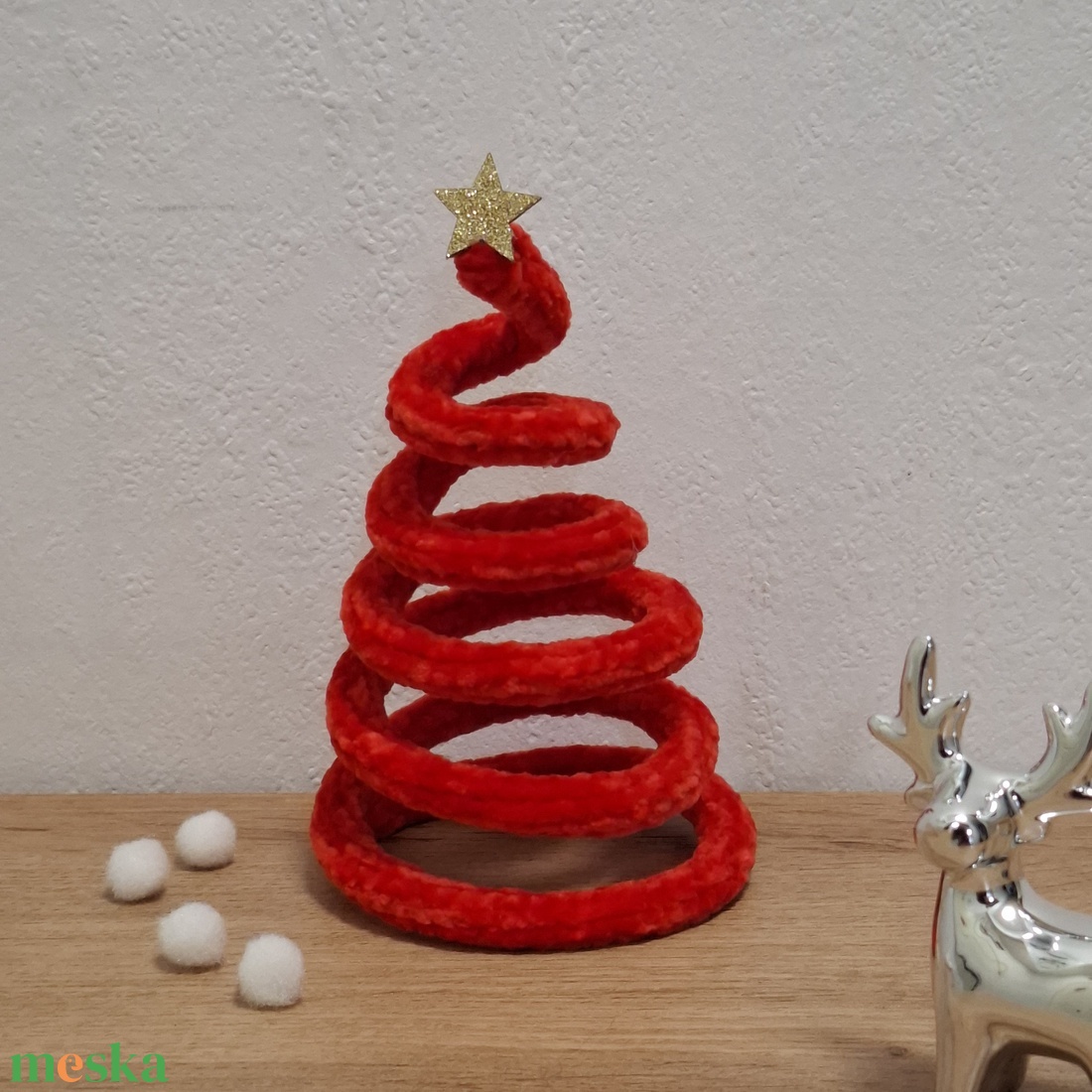 Drót karácsonyfa /kicsi/ - karácsony - karácsonyi lakásdekoráció - karácsonyfa, grincsfa - Meska.hu