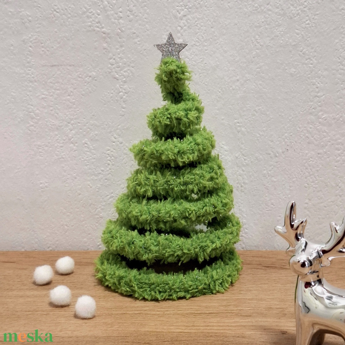 Drót karácsonyfa /kicsi/ - karácsony - karácsonyi lakásdekoráció - karácsonyfa, grincsfa - Meska.hu