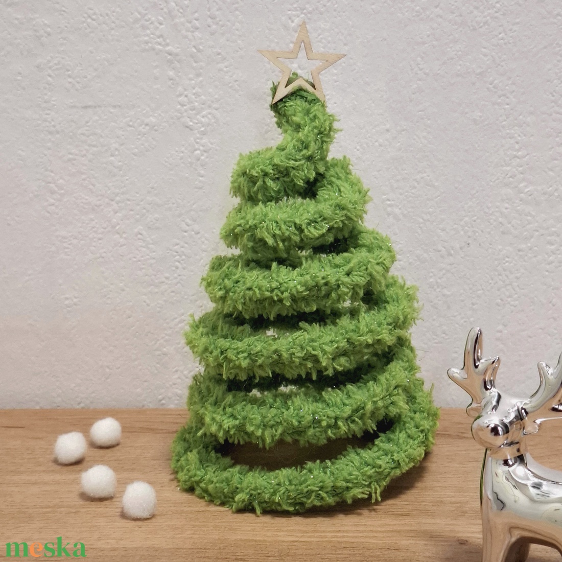 Drót karácsonyfa /kicsi/ - karácsony - karácsonyi lakásdekoráció - karácsonyfa, grincsfa - Meska.hu