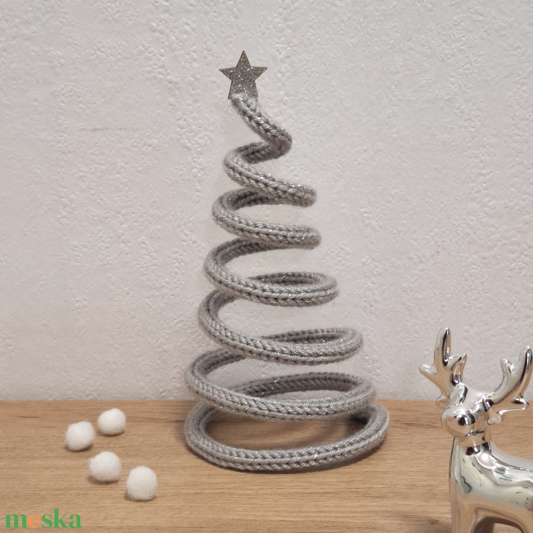 Drót karácsonyfa /kicsi/ - karácsony - karácsonyi lakásdekoráció - karácsonyfa, grincsfa - Meska.hu