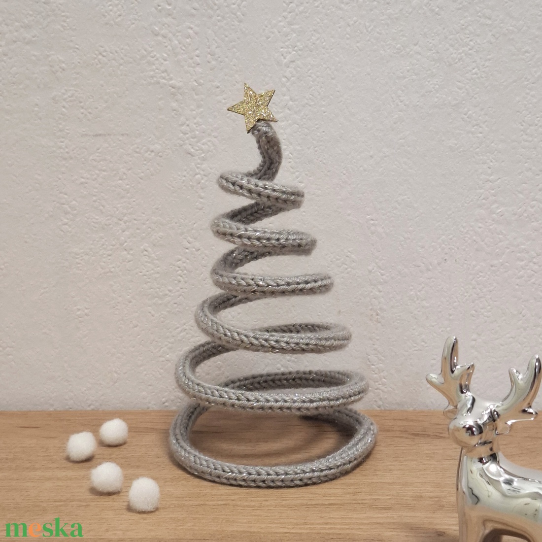 Drót karácsonyfa /kicsi/ - karácsony - karácsonyi lakásdekoráció - karácsonyfa, grincsfa - Meska.hu