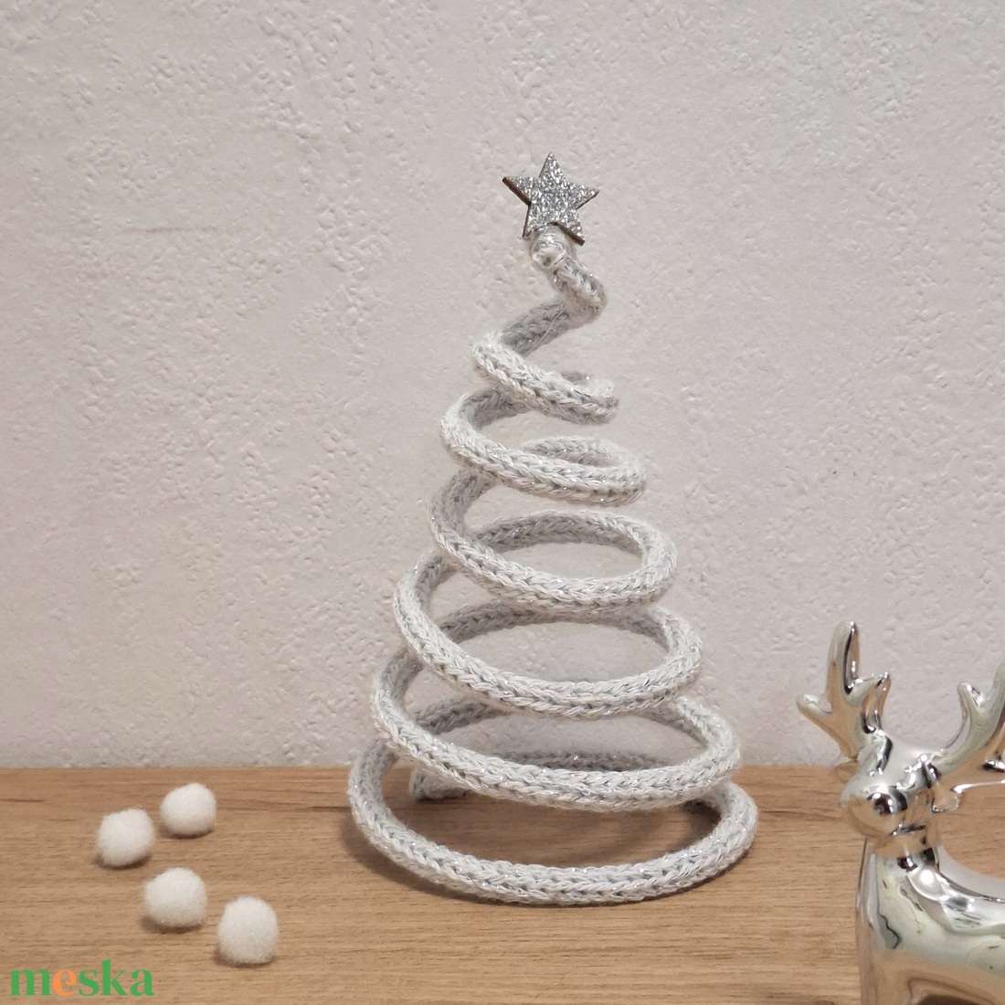 Drót karácsonyfa /kicsi/ - karácsony - karácsonyi lakásdekoráció - karácsonyfa, grincsfa - Meska.hu