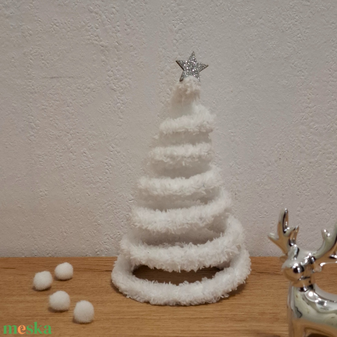 Drót karácsonyfa /kicsi/ - karácsony - karácsonyi lakásdekoráció - karácsonyfa, grincsfa - Meska.hu