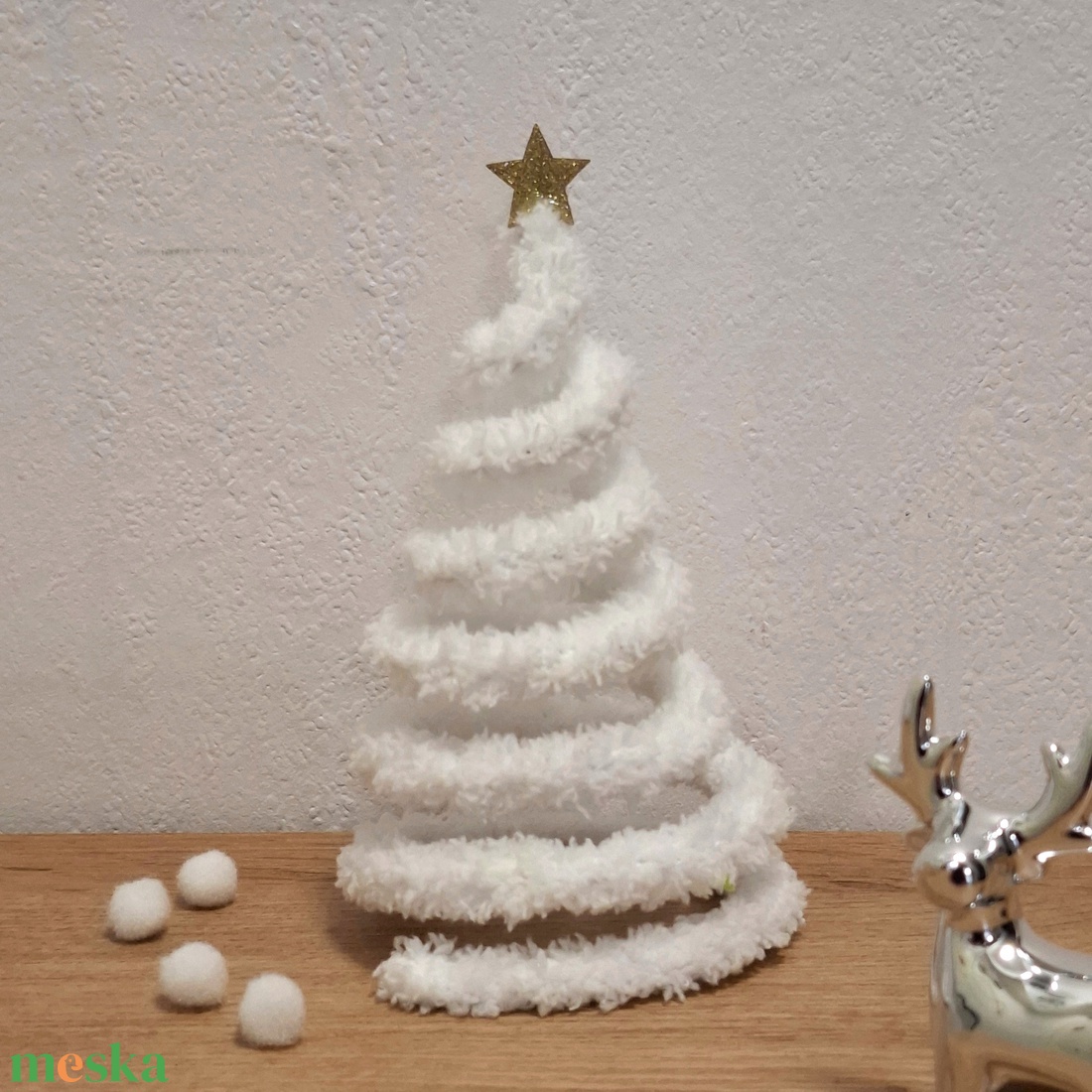 Drót karácsonyfa /kicsi/ - karácsony - karácsonyi lakásdekoráció - karácsonyfa, grincsfa - Meska.hu